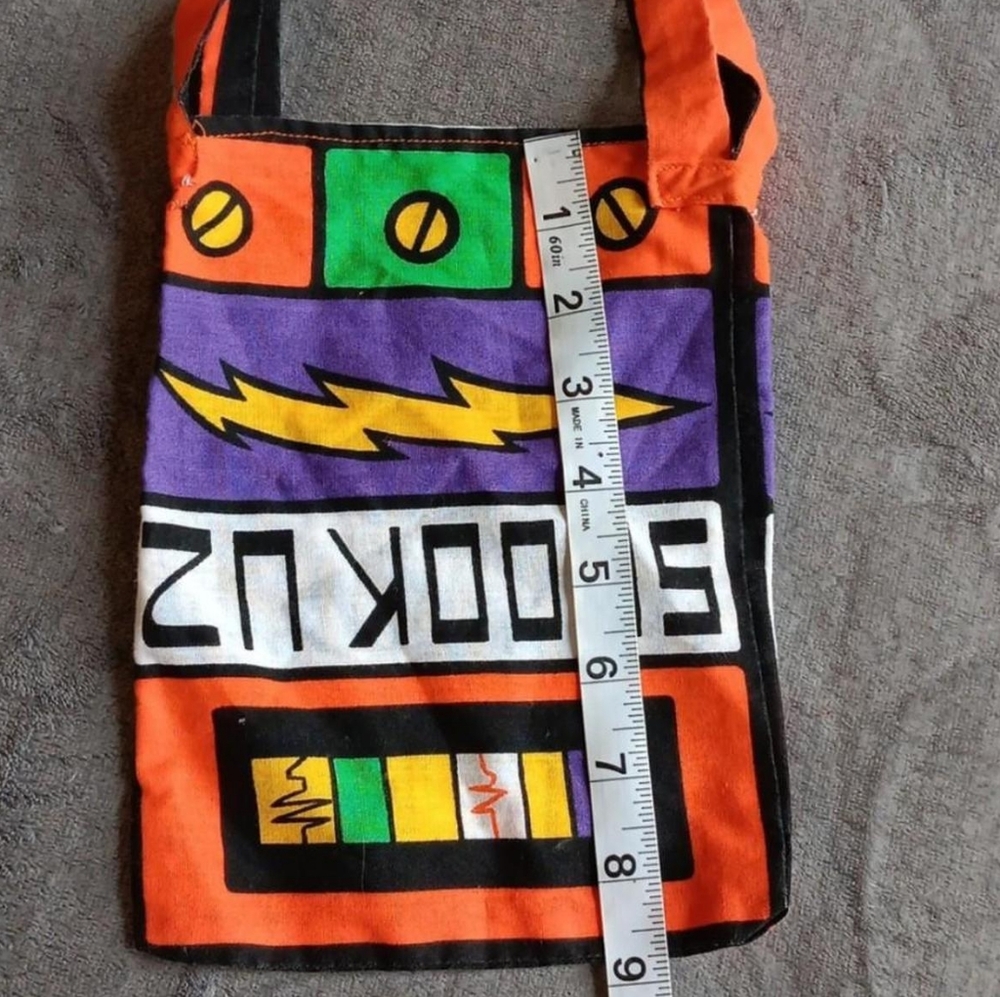 Cute 70s 80s Vintage Orange Robot Kids Halloween Costume With Treat Sack Spookuz - Picture 7 of 9